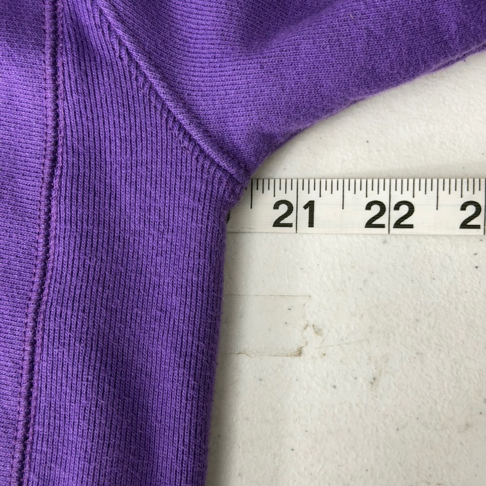 Vintage Reverse Weave Champion Purple Hoodie Warm Up Large - Picture 6 of 8